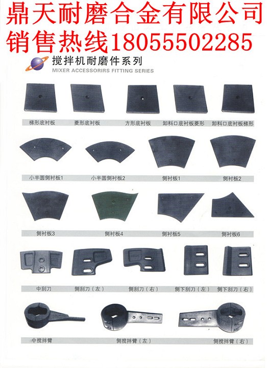 仕高瑪2方雙臥軸攪拌機(jī)側(cè)襯板、側(cè)刮刀、側(cè)下刮刀價(jià)格